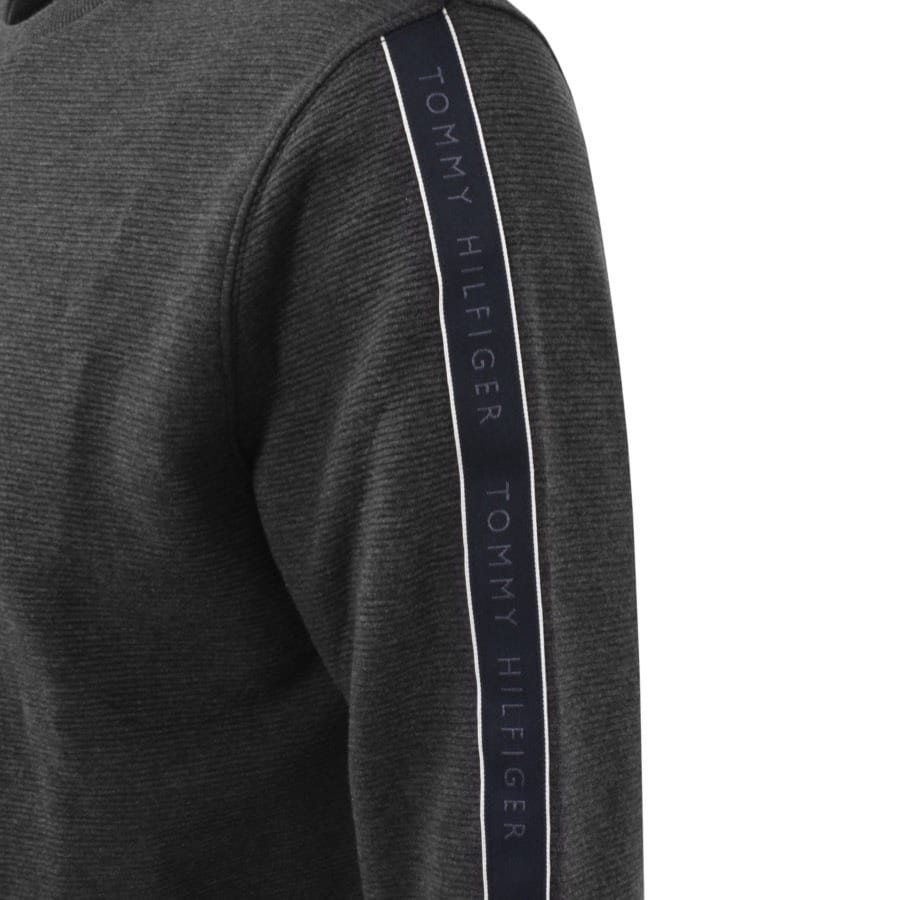 Tommy hilfiger taped sweatshirt grey top